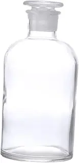 HOMOBABE 1Pc Narrow Mouth Glass Bottle Borosilicate Glass Sample Sealing Container for Chemicals and Solvents View for Easy Identification