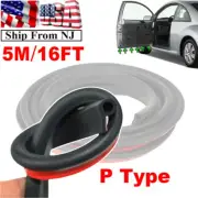 16FT Car Door Seal Strip Soundproof Rubber Weatherstrip Trim P Shaped EPDM Foam (for: Audi)