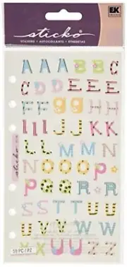 Sticko Cathy B. Vellum Stickers-Adorable ABC Upper