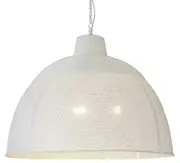 Zircon Perforated White Dome Pendant Light