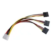 SATA To 3 IDE 4Pin Power Adapter Converter Cable 1 to 3 Multi-Purpose SATA Cable