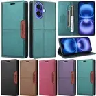 Magnetic Lock Wallet Flip Cover Case For iPhone 8 Plus 16 15 14 13 12 11 Pro XR