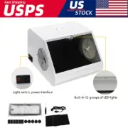 US Dental Lab LED Sandblasting Dust-proof Case Dust Collector Vacuum Extractor