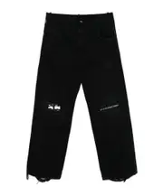 Ann Demeulemeester Olan 5 Pocket Distressed High-Comfort Jeans IT50,IT48 Black