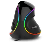 Wired Vertical Mouse Ergonomic Optical Mouse with Adjustable DPI , 6 Buttons and Removable Wrist Rest for PC Computer Laptop - Wired with RGB