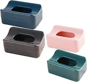 TOPPERFUN Nail Art Decor Storage Container 4pcs Sturdy Plastic Storage Boxes Nail Art Powder Collection Tray