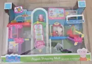 PEPPA'S SHOPPING MALL PLAYSET Working Elevator w/ PEPPA PIG & SUZY SHEEP Figures