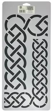 Celtic Quilt Patterns Border Quilting Stencil Knot Design 3" and 2.5" Template
