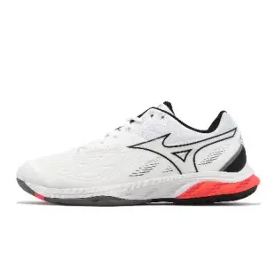 Mizuno 羽球鞋 Wave Fang 2 寬楦 男鞋 白 黑 回彈 室內運動 桌球鞋 美津濃 71GA2313-21