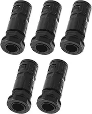 X AUTOHAUX M16x1.5 Cable Glands 13mm / 0.51" Dual-Function Bellows Joint Straight-Tube PA66 Nylon Black 5 Pcs