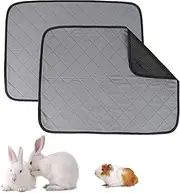 Cozioz Washable Waterproof Guinea Pig Cage Mat – Absorbent Cover for Small Animals, Dwarf Rabbits (Pack of 2, 60x45cm)