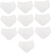 minkissy 1set 's Disposable Underpants Cheeky Cotton Underwear for Women Man Travel Thermal Pants Devices Underwear Bonds Underwear Lace Portable Seamless White Pure Cotton 10pcs
