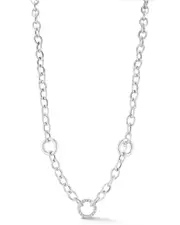 Sphera Milano Silver CZ Bold Link Necklace