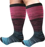 Imtrub Compression Socks Plus Size Women | Knee High Stockings | Plus Size Compression Socks Wide Calf Knee High Socks for Support