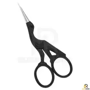 Vintage Black Stork Embroidery Scissors Dressmaking & Sewing Craft Sharp Shears