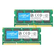Crucial DDR3 RAM 16 GB 2X 8 GB PC3 12800S 1600Mhz 204PIN SODIMM Laptop Memory