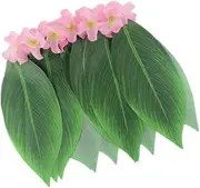 SOESFOUFU 28 Luau Party Supplies Hawaii Hula Skirt Girl Clothing Hawaii Dress Tropical Skirt Leaf Grass Skirt Luau Party Accessory Tropical Hawaii Party Supplies Flower Dress Banquet Beach Pink