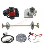 Rear Axle Kit Brake Caliper 49cc-Engine T8F Chain Switch for Trike Go Kart / ATV