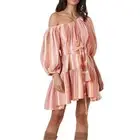 SPELL Carnival Sherbert Stripe Tunic Organic Cotton Mini Dress Women’s Size XS