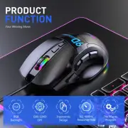 12000DPI Macro RGB Gaming Mouse 9 Programmable Keys Game Mouse RGB