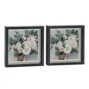 2x Black 10" x 10" 3D Box Photo Frames Grey 8" x 8" Mount Craft Shadow Picture