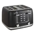 West Bend Toaster Extra-Wide Slots 4-Slice Black Browning 7-Levels Anti-Jam