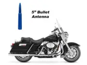VMS 5" 50 CAL BULLET ANTENNA BLUE FOR HARLEY DAVIDSON ROAD KING