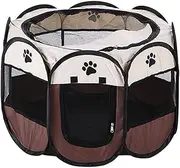 Pet Playpen,Dog Playpen,Pet Octagonal Tent, Portable Puppy Playpen,Pet House,Pen Tents,for Larges Dogs Small Puppies or Cats,Indoor,Outdoor,Travel Camping Use