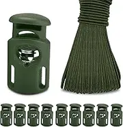 Plastic Cord Locks, Stopper Toggle Clasp for Drawstring Paracord Elastic Shoeslace Clip Tent String DIY Replacement