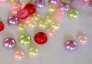 100 Mix Color Craft Half Pearls Flatback Pearly Embellishment/Paper Craft B133