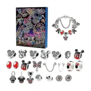 Anime Disney Accessories Christmas Advent Calendar Mickey Mouse Alloy Charm Bracelet Necklace Trinket Diy Jewelry Countdown Calendar