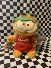 NWT GARFIELD The Cat PLUSH A Good Elf Is Hard To Find 1981 Stuffed Toy Animal