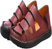[Asifn] Men Summer Breathable Sandals Leather Lightweight Casual Walking Slip On Driving Shoes Fashion Slipper Comfortable for Work Office Outdoor