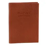 Pierre Cardin RFID Blocking Leather Passport Holder Cognac