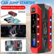 99900mAh 12V Portable Car Jump Starter Battery Power Bank Pack Charger Booster