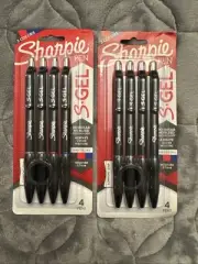 Sharpie ‎2096134 Medium Point Black Ink Gel Pen - 2 Pack of 4 Each