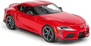 Finished Scale Model Simulation 1:24 for Toyota GR Supra Yaris 2021 Die-cast Alloy Car Model Static Scale Model Exquisite Collection Presents Presents Ornaments(GR Red)