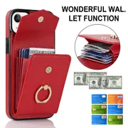Iphone 13 Case With Card Holder With Stand Slim Pu Leather Wrist Strap Wallet Case Cover With Strap For Women Girl