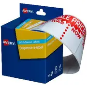 Avery Pre Printed Dispenser Label Sale Was/Now 400 Pack