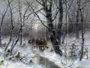 Art Snow Winter Forest Ceramic Mural Backsplash Bath Tile #2069