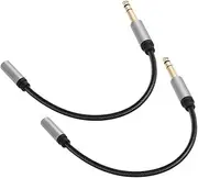 2pcs Audio Conversion Cable Headphone Cord Cable Cord Extender Headphone Supplies Audio Jack Extension Stereo Jack Adapter Zinc Alloy