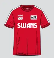 Sydney Swans AFL AFSWN0255 Mens Retro Throwback Short Sleeve Printed T Shirt