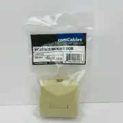 ComCables SMB-2IV-C 2 Port Surface Mount Data Network Box Ivory ~NEW~