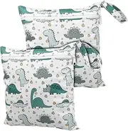 Abaodam Diaper Caddy Organizer 2 Pack of Wet Bags for Diapers Reusable Nursing Wet Bag