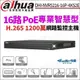 大華 DHI-NVR5216-16P-4KS2E 1200萬 專業型 H.265 16路 16路PoE 雙硬碟 監控主機