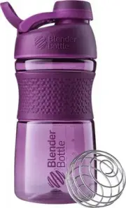 BlenderBottle SportMixer Shaker Bottle Perfect For Protein Shakes And Pre Plum