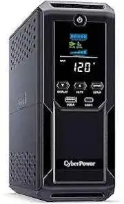 CyberPower Intelligent LCD CP1500AVRLCD3 1500VA Mini-tower UPS (CP1500AVRLCD3)