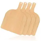 4 Pcs Wood Pizza Peel Wooden Pizza Paddle Natural Pizza Board with Handle