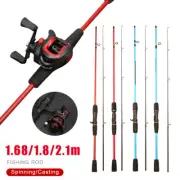 Fishing Rod 1.65/1.8/2.1m Spinning Casting Rod Ceramic 2-Section Fishing Tackle