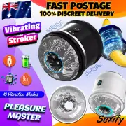 Male Masturbator Masturbation Cup Vibrating Penis Vibrator Trainer Adult Sex Toy